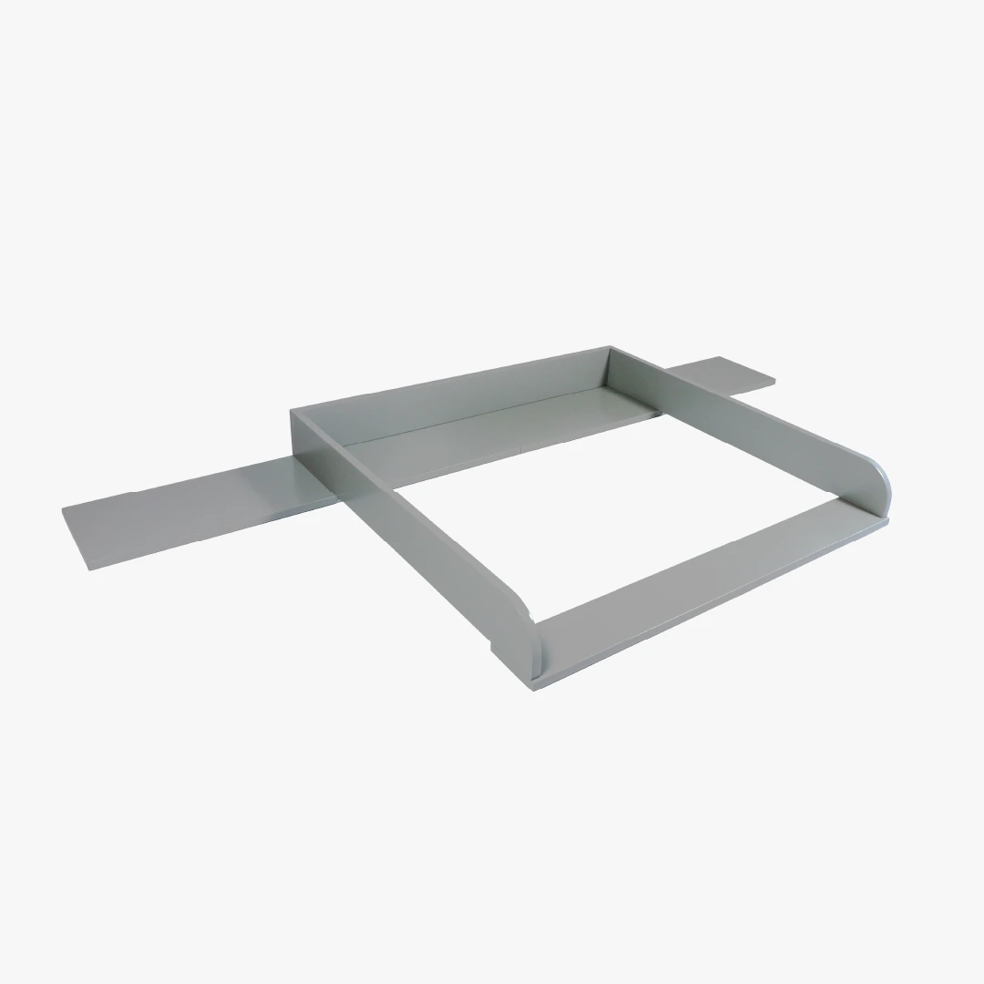 Ausstellungsstück Wickelaufsatz für IKEA Malm - Lorenz mit 160 cm Blende, grau