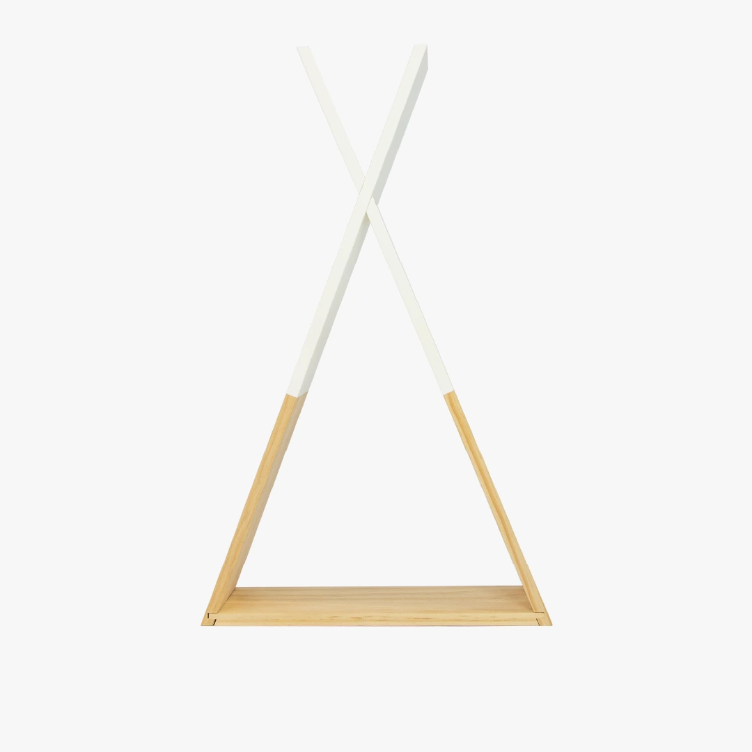 Ausstellungsstück: Wandregal Hugo, natur/weiß, 35x55x10 cm