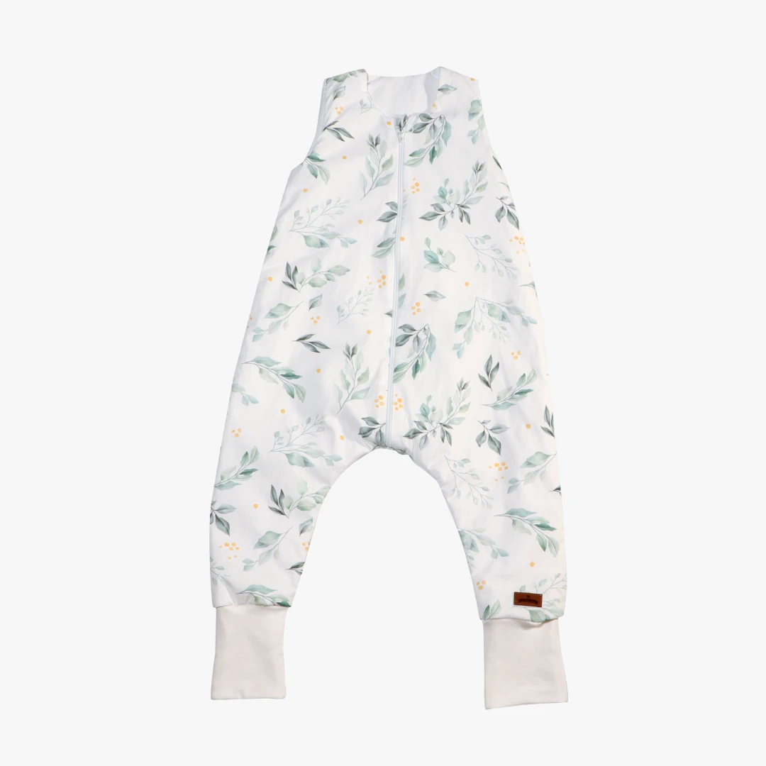 Schlafsack Flora mit Füßen, weiß, 90 cm