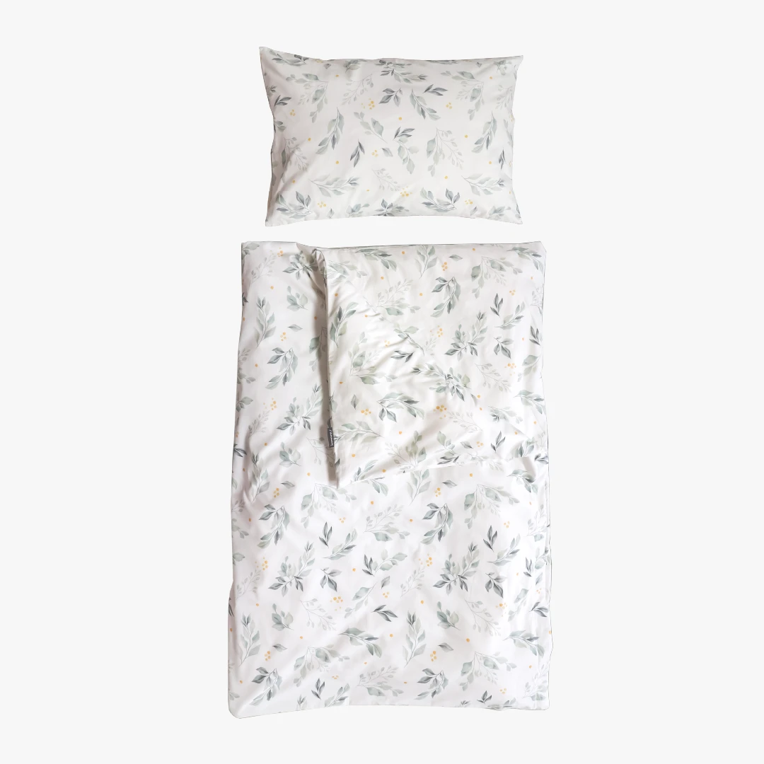 Kinderbettwäsche-Set Flora, weiß, 100x135 cm