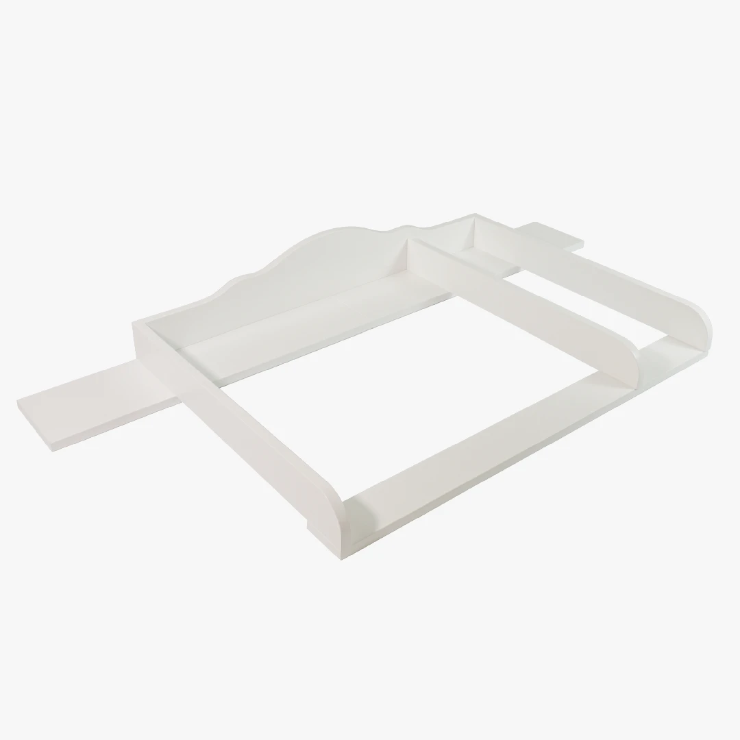 Ausstellungsstück: Wickelaufsatz für IKEA Hemnes - Noah mit 160 cm Blende und Trennfach, 2 cm Brettstärke, weiß