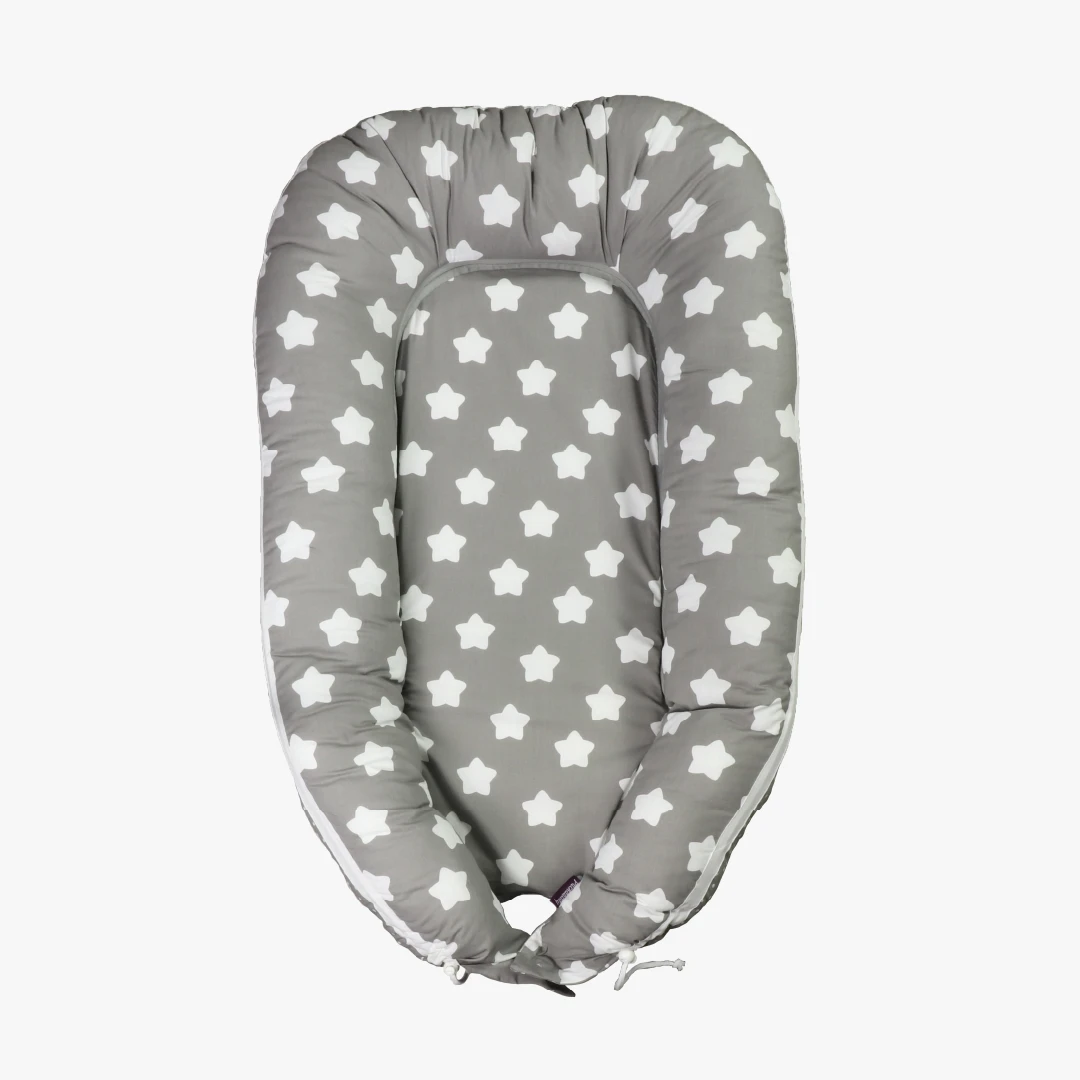 Babynest Finja mit Reißverschluss, grau, 105x60 cm