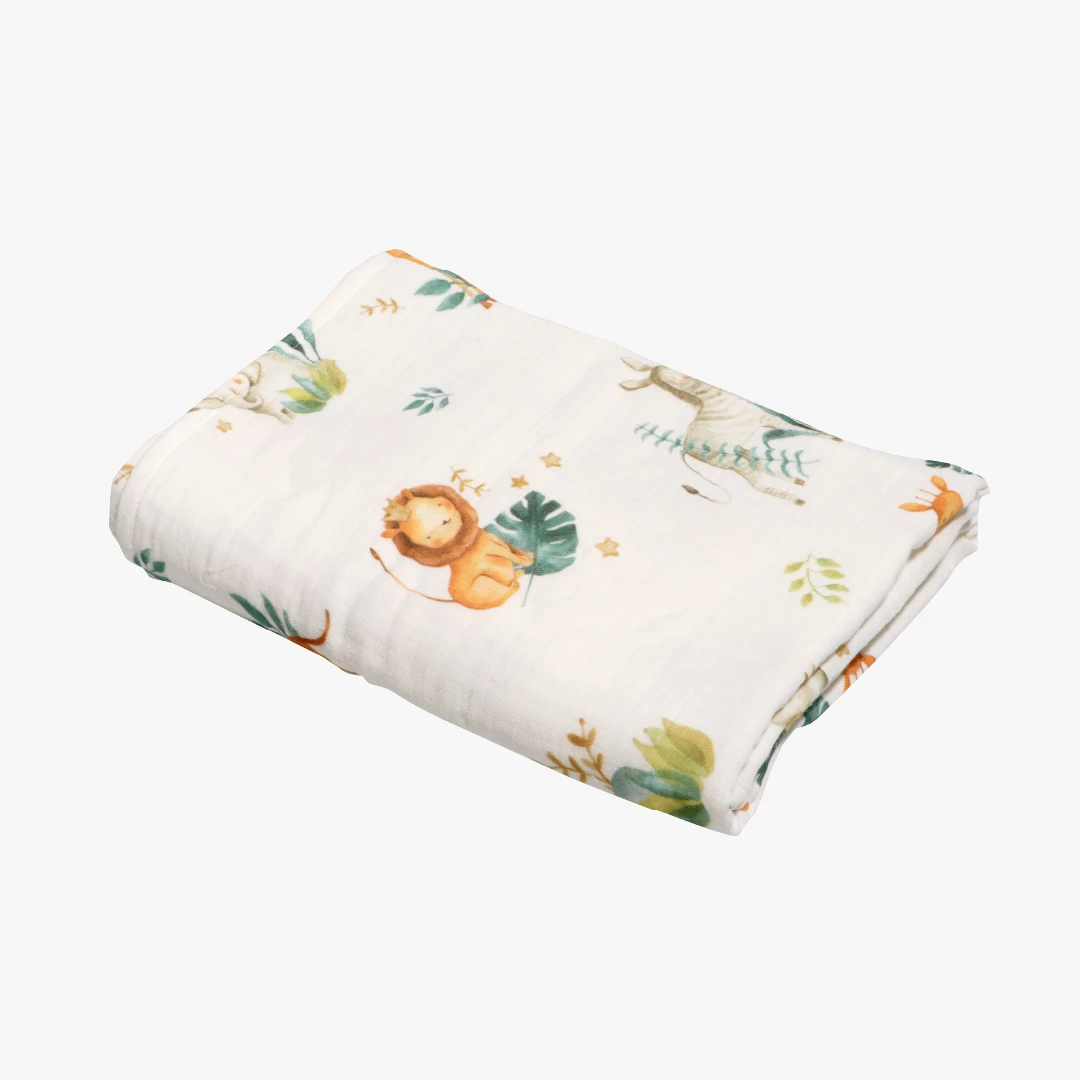 Babydecke Ane, Musselin, weiß, 100x135 cm